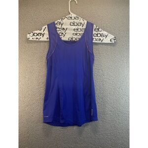Reebok‎ Tank Top Blue V-Neck Racerback Active Top Women Sz L